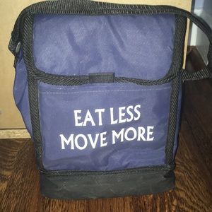 “Eat Less Move More” insulated lunch bag
